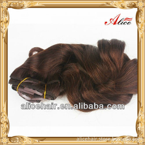 Wholesale price curly black clip in hair extensions